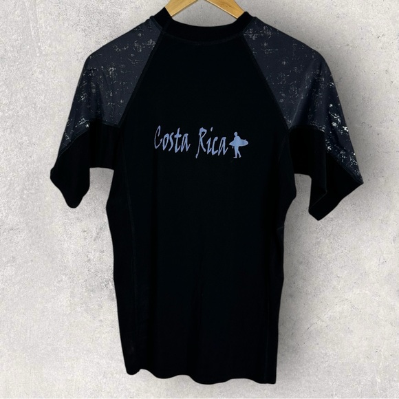 Tiqui Surf Academy Rash Guard Black Short Sleeve Crew Neck Womens‎ Size Medium M - Picture 7 of 12